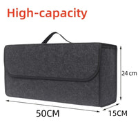 Organizador de Maletero de Coche Rígido y Plegable | Bolsa de Almacenamiento Impermeable con Tapa Premium