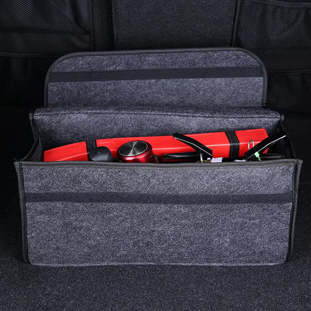 Organizador de Maletero de Coche Rígido y Plegable | Bolsa de Almacenamiento Impermeable con Tapa Premium