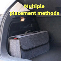 Organizador de Maletero de Coche Rígido y Plegable | Bolsa de Almacenamiento Impermeable con Tapa Premium